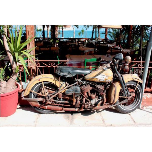 Impresso em Tela para Quadros Moto Harley Davidson Antiga I - Afic4082
