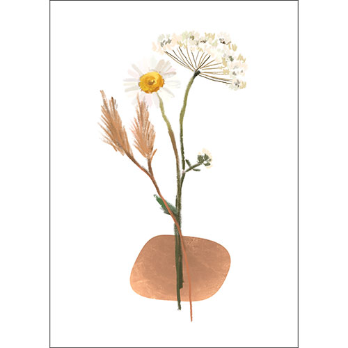 Tela para Quadro Ilustrativa Floral Seca - Afic18153