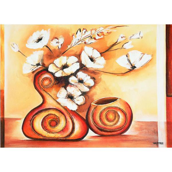 Gravura para Quadro Flores de Papoulas Branca - Nb03 - 70x50 Cm