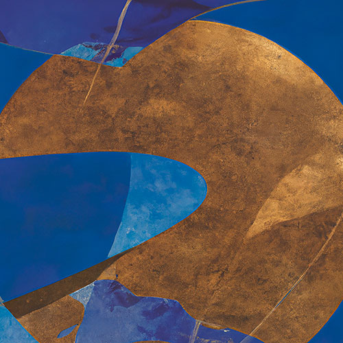 Gravura para Quadros Abstrato Textura em Cores Azul e Marrom I - Afi19135
