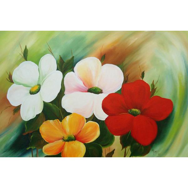 Pintura em Painel Floral R080 - 130x80cm