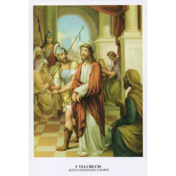 Gravura para Quadros Religiosos Jesus Sendo Condenado - Viacrucisi