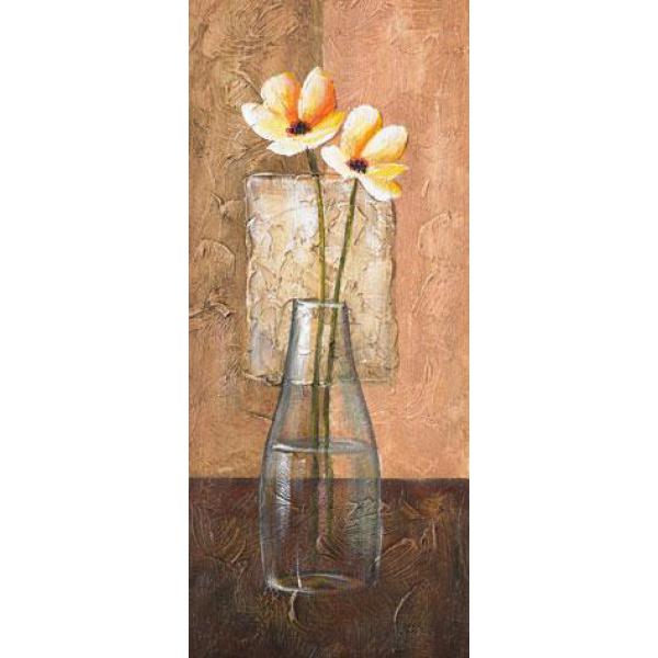 Gravura para Quadros Vaso de Vidro com Flor - 9721083 - 30x70 Cm