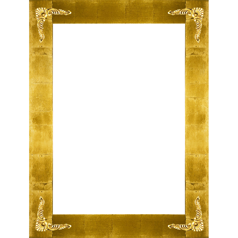 Moldura Clssica em Folha de Ouro e com Apliques de Resina para Espelho - MCFO-10