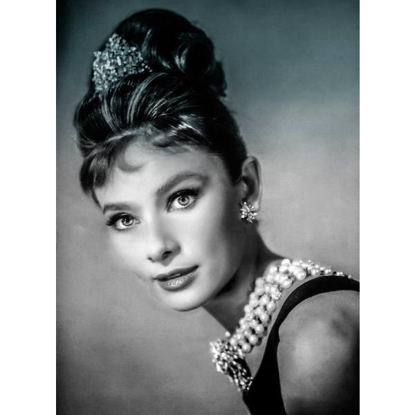 Impressão em Tela para Quadro Famosa Audrey Hepburn - Afic4991