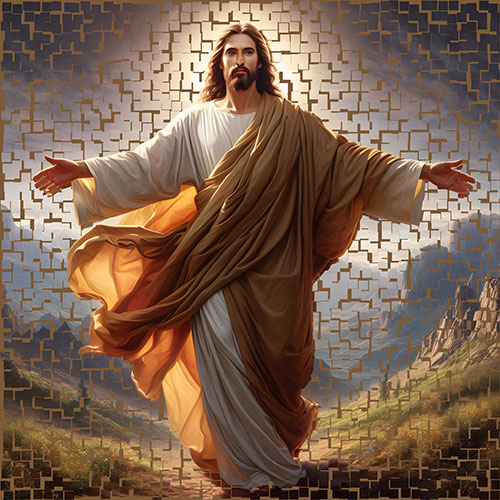 Gravura para Quadros Religioso Jesus de Braos Aberto - Afi22017