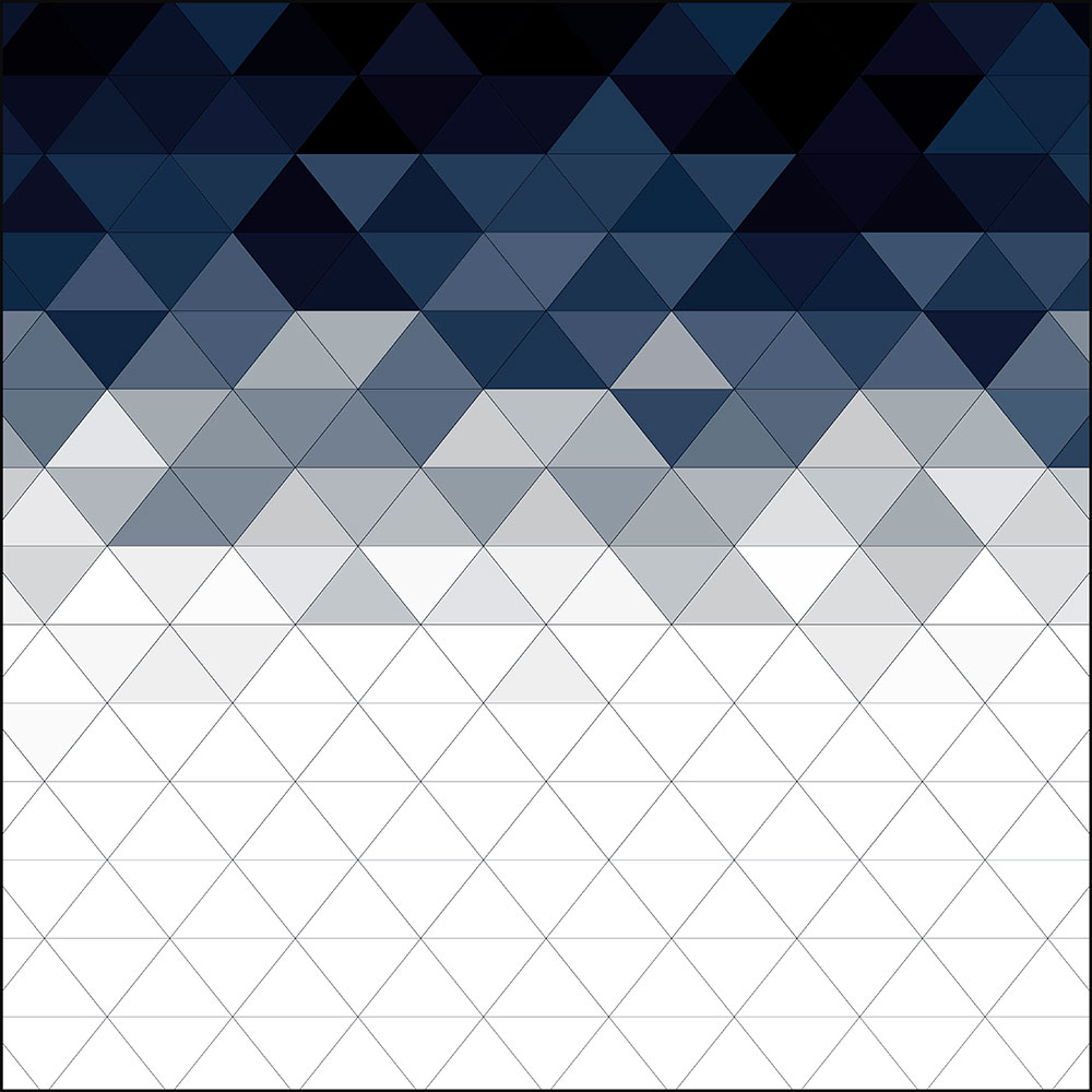 Tela para Quadros Geomtricos Mosaico Tringulos Tons Escuros - Afic13468