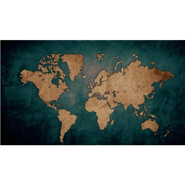 Impressão em Tela para Quadros Mapa Mundi Ii - Afic5135