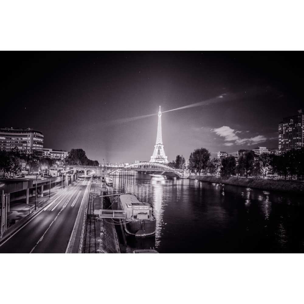 Tela para Quadros Decorativos Torre Eiffel Rio de Seine - Afic10899