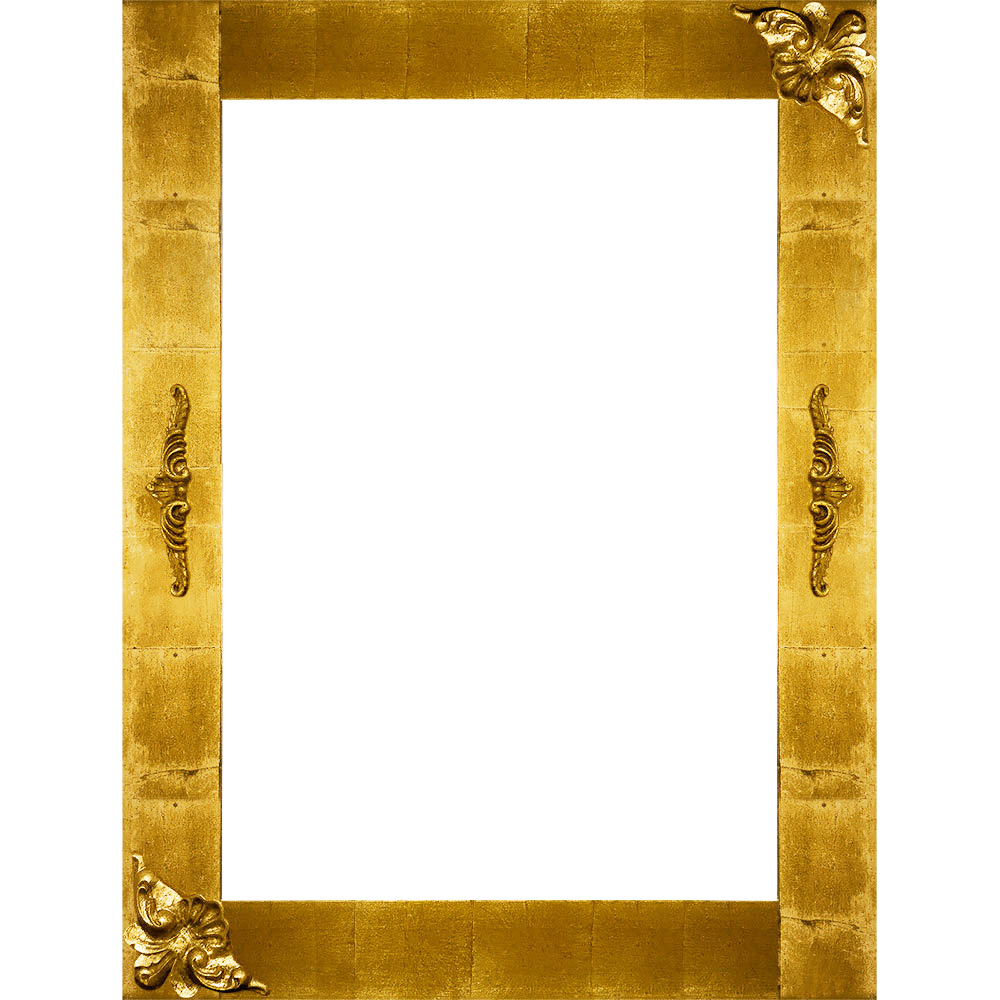 Moldura Clssica em Folha de Ouro e com Apliques de Resina para Espelho - MCFO-8