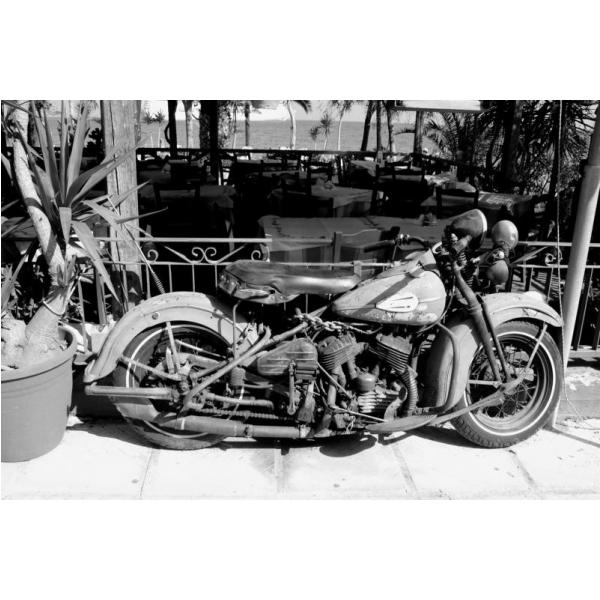 Impresso em Tela para Quadros Moto Harley Davidson Antiga - Afic4083