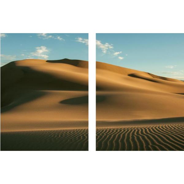 Impresso em Tela para Quadros Painel Areia Deserto Recortado - Afic3679a 125x80 Cm