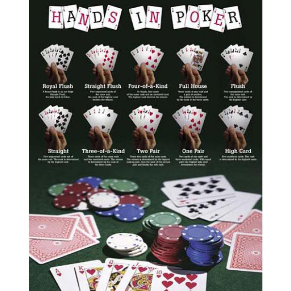 Gravura para Quadro Imagem Hands In Poker - 07084 - 40x50 Cm