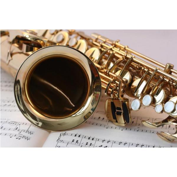 Impressão em Tela para Quadros Saxofone Dourado - Afic2699