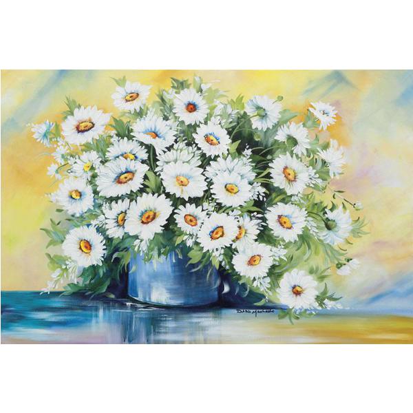 Gravura para Quadros Painel Flores de Margarida - An004 - 90x60 Cm