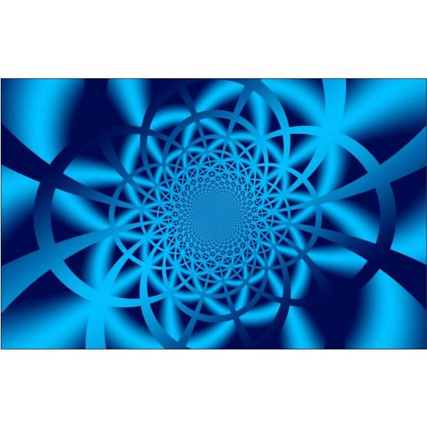 Gravura para Quadros Abstrata Plano de Fundo Floral Azul - Afi248
