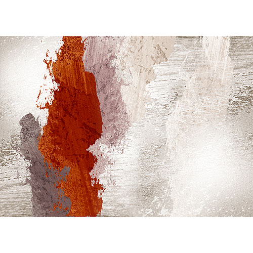 Tela para Quadro Desenho Abstrato Traos em Vermelho e Cinza - Afic18073
