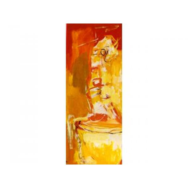 Gravura para Quadros Abstrato Cores Amarela - Ncn3905/2 - 20x50 Cm