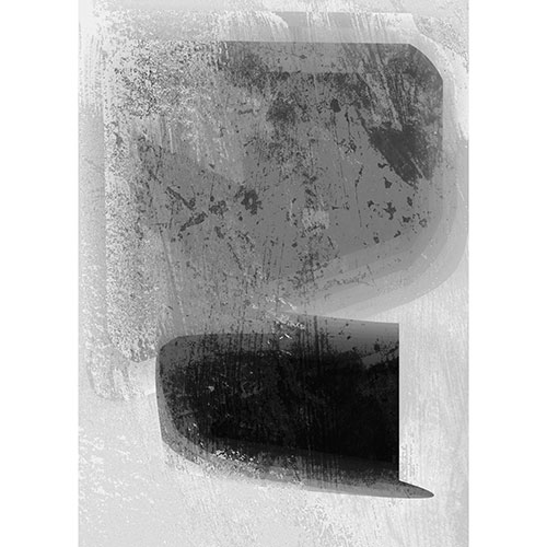 Tela para Quadro Desenho Abstrato Preto e Cinza - Afic18067