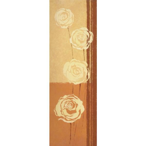 Gravura para Quadros Placa Figurativa Rosas - Me226 - 30x90 Cm