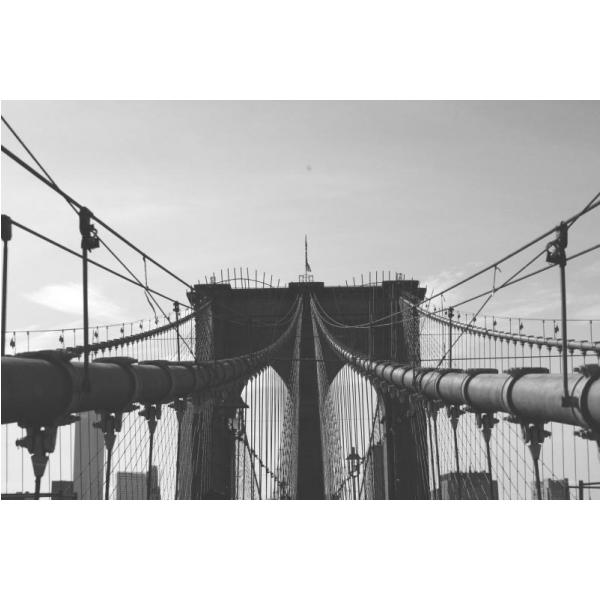 Impresso em Tela para Quadros Altos da Ponte de Brooklyn Bridge - Afic2966