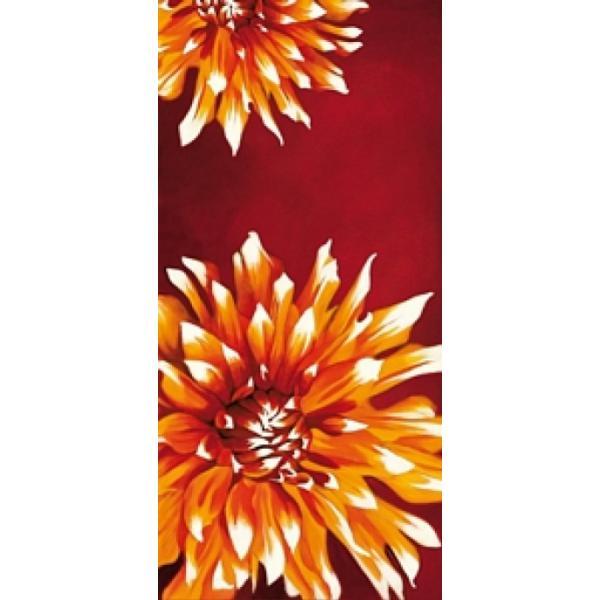 Gravura para Quadros Floral Crisntemo Laranja - Dn355 - 30x70 Cm