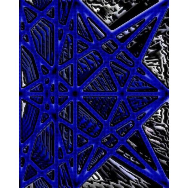 Impresso em Tela para Quadros Abstrato Azul Cobalto - Afic4746 - 40x50 Cm