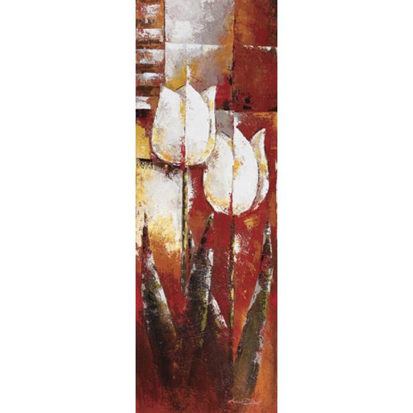 Painel Importado para Quadros Floral Abstrato Tulipas I - Pi8152 - 30x90 Cm