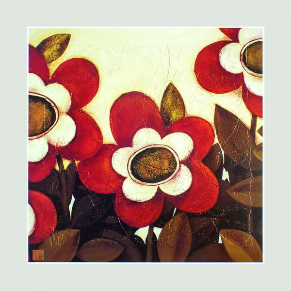 Gravura para Quadros Flores de Camlia - Ti193 - 50x50 Cm