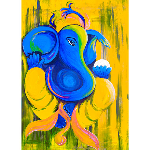 Tela para Quadros Decorativo Contemporneo Pintura Elefante - Afic18999
