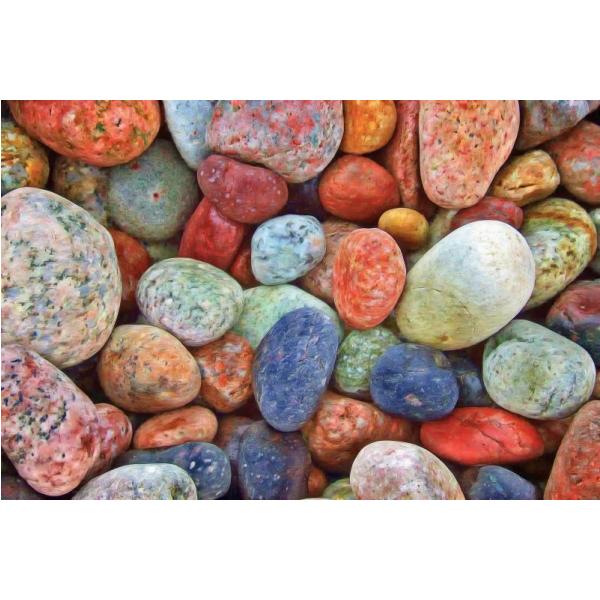 Gravura para Quadros Pedras de Praia Coloridas - Afi2506 - 94x63 Cm