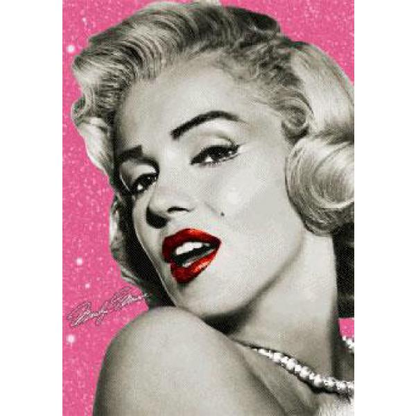 Gravura para Quadros 3d Marilyn Monroe Pink Ln0057 - 47x67 Cm