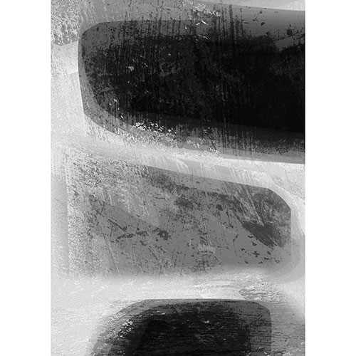 Tela para Quadro Desenho Abstrato Preto e Cinza I - Afic18068
