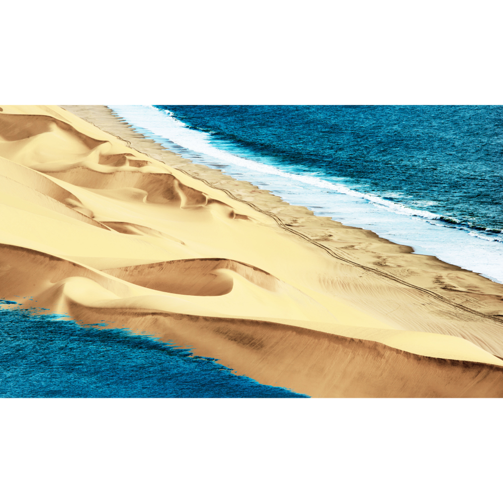 Tela para Quadros Paisagem Faixa de Areia Mar - Afic11029 - 250x148 Cm