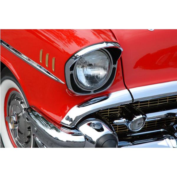 Impressão em Tela para Quadros Decorativos Carro Clássico Vermelho - Afic1416