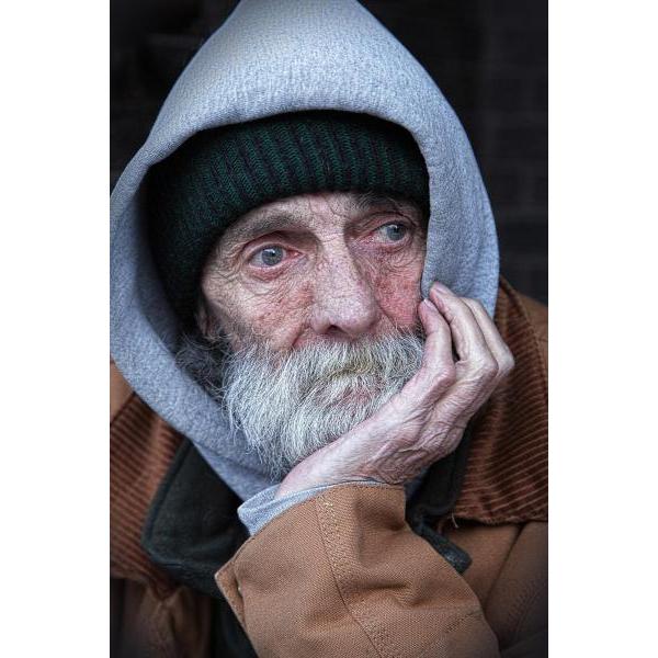 Impressão em Tela para Quadros Retrato Homem Muito Velho - Afic2070
