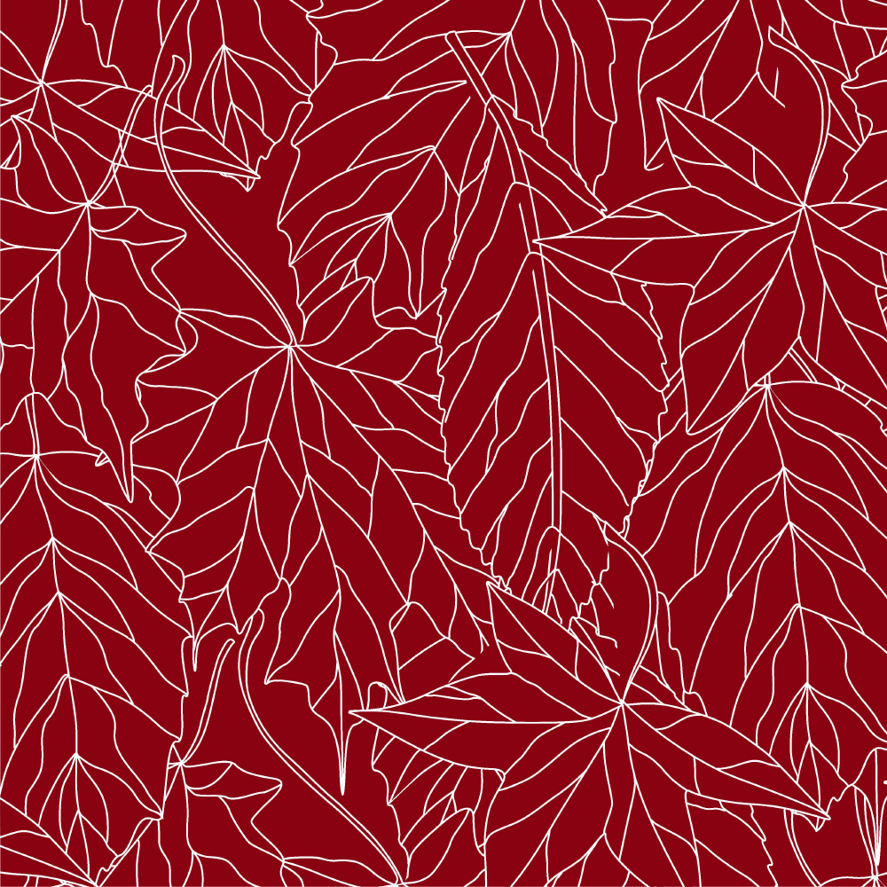 Gravura para Quadros Arte Folhas Vermelhas - Afi11208