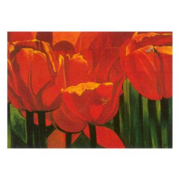 Gravura para Quadros Placa Floral Decorativa - Ncn818 - 80x60 Cm