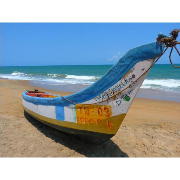Impresso em Tela para Quadros Decorativos Barco Na Areia - Afic1036