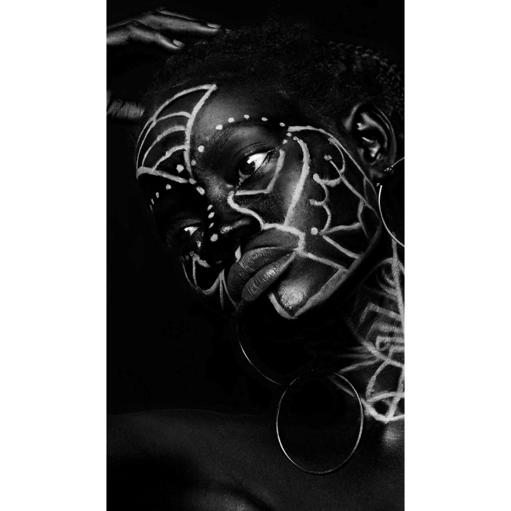 Gravura para Quadros Arte de Pintar Facial Africana - Afi11335 - 70x120 Cm