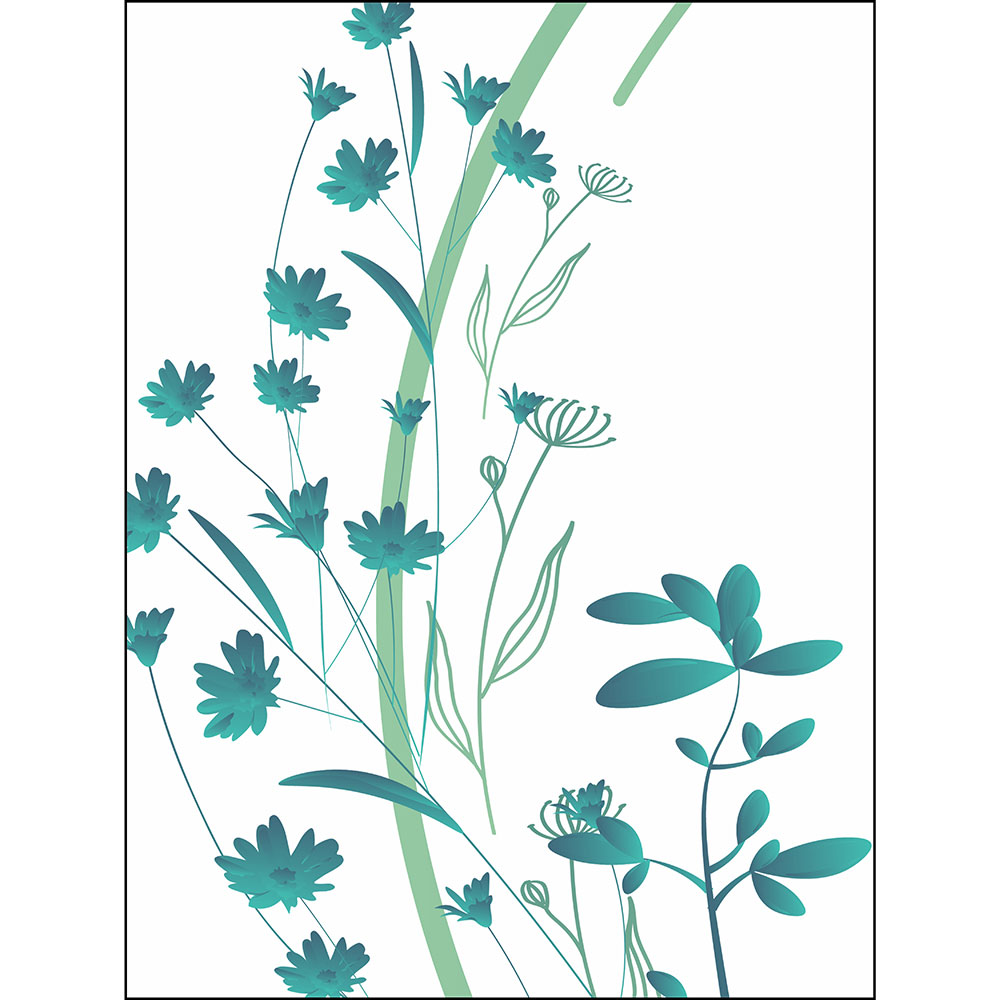 Gravura para Quadros Floral e Folhas Decorativo I - Afi12812