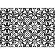 Impress�o em Tela para Quadros Abstrata Floral Preto e Branco - Afic018 - 70x50 Cm