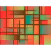 Impresso em Tela para Quadros Abstrato em Cores Vibrantes - Afic201