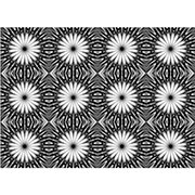 Impresso em Tela para Quadros Abstrato Floral Branco e Preto Ii - Afic017 - 70x50 Cm